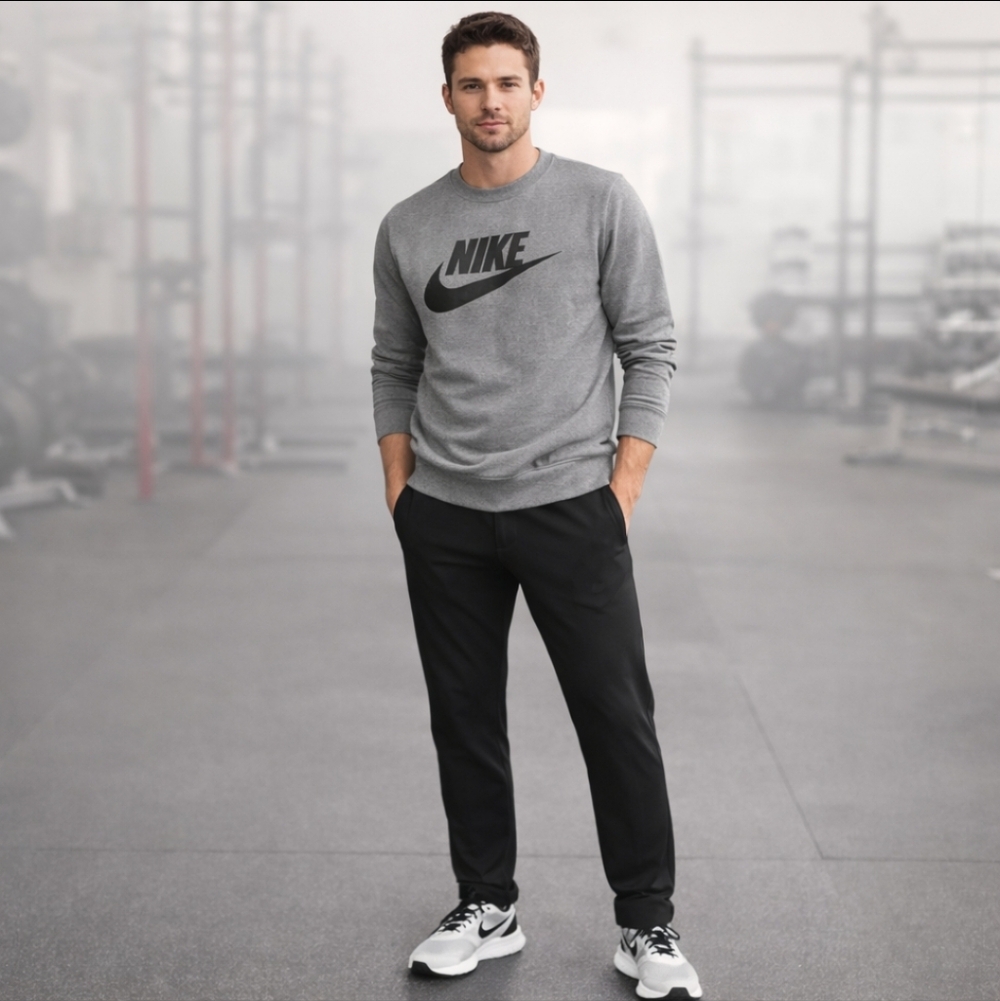 New Nike Black Pants Dri Fit Smooth Finish  Straight Leg Training NWT W36